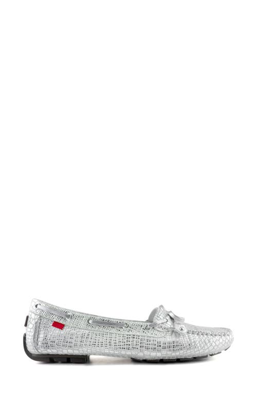 Shop Marc Joseph New York Cypress Hill Driving Loafer In Metallic Silver Gator