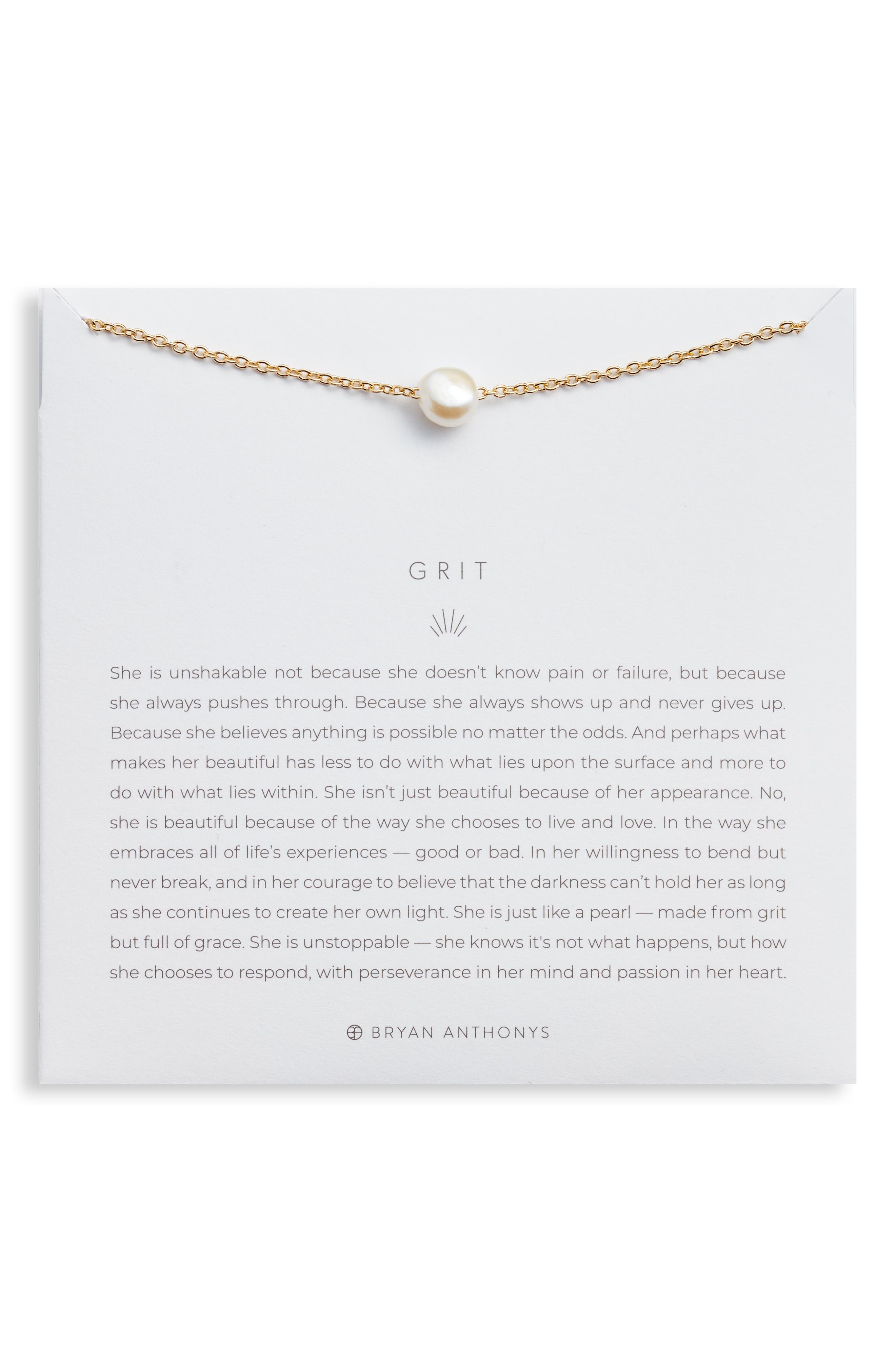 Bryan Anthonys Grit Pearl Pendant Necklace in Gold at Nordstrom
