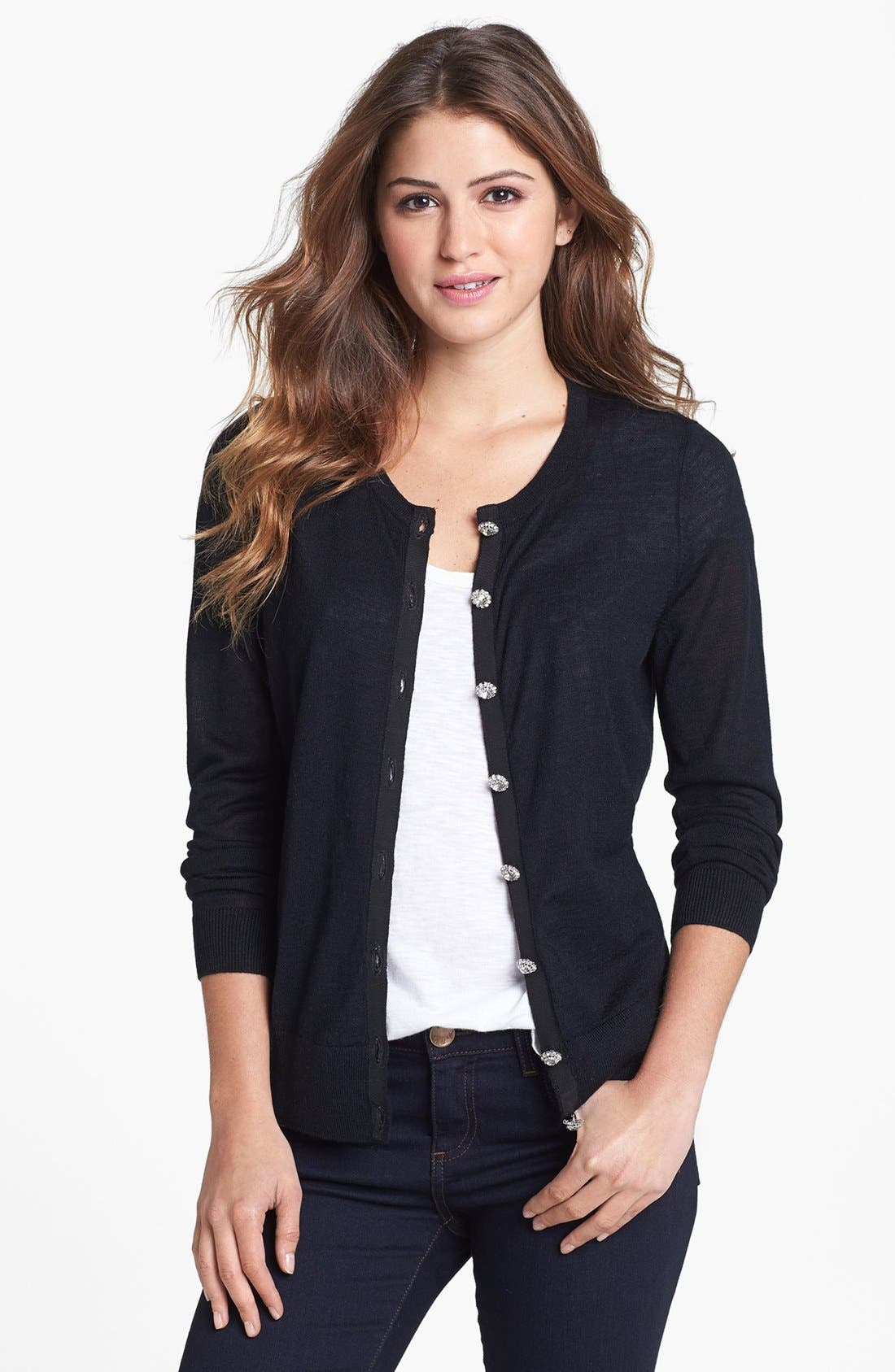 Halogen® Patterned Double Layered Cardigan Nordstrom