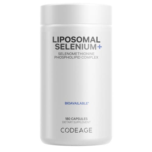Codeage Liposomal Selenium Supplement, Trace Mineral Selenomethionine, 6-Month Supply, Vegan, 180 ct in White at Nordstrom