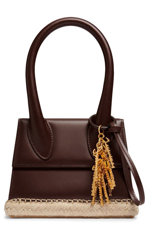 Jacquemus Le Chiquito Moyen Cordao Leather Top Handle Bag in 850 Brown