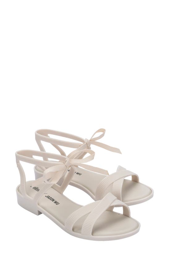 Melissa X Jason Wu Ophelia Low Sandal In Beige/ White