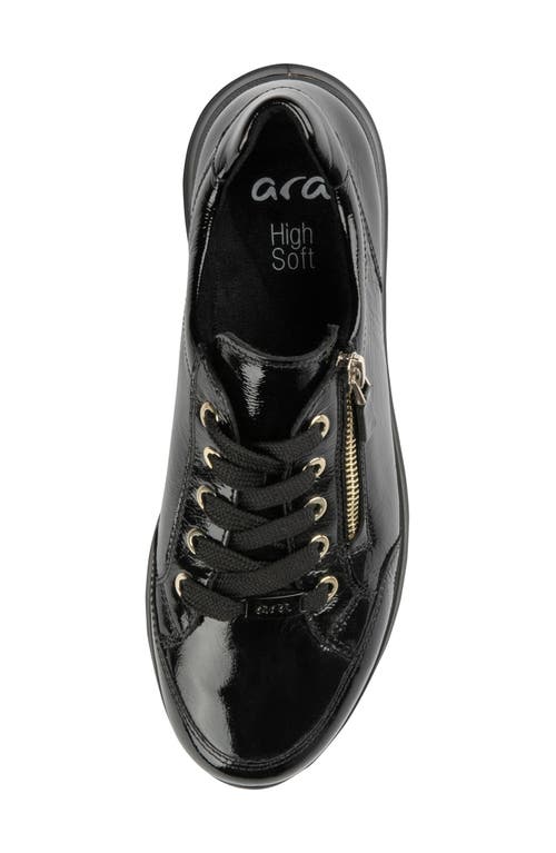 Ara Oleanna Zip Sneaker In Black