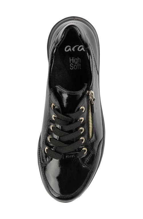 Shop Ara Oleanna Zip Sneaker In Black