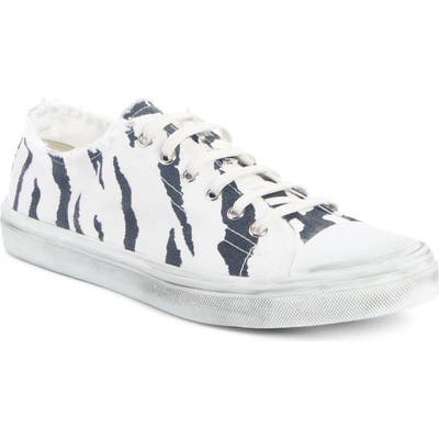 Saint Laurent Bedford Lace-Up Sneaker, White