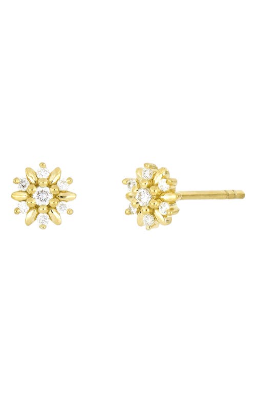 Bony Levy Pointed Flower Diamond Stud Earrings in Yellow Gold at Nordstrom