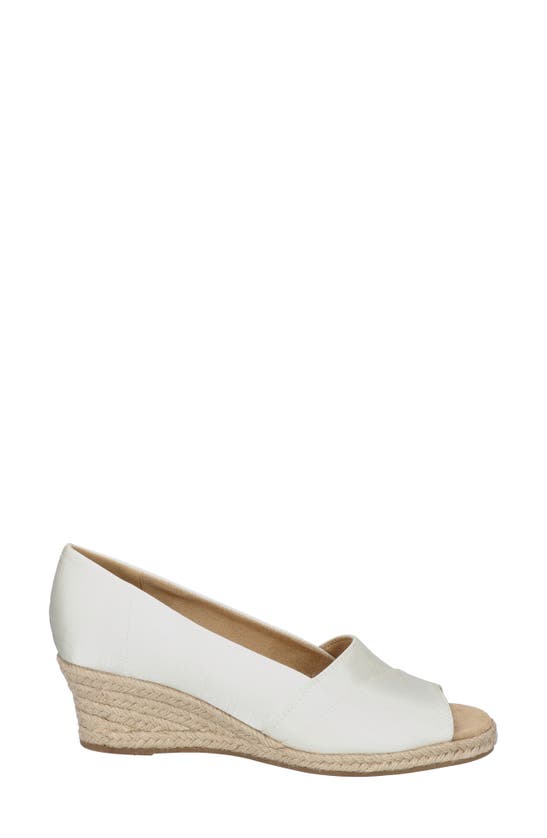 Shop Easy Street Jasper Espadrille Wedge Pump In White Thai Silk