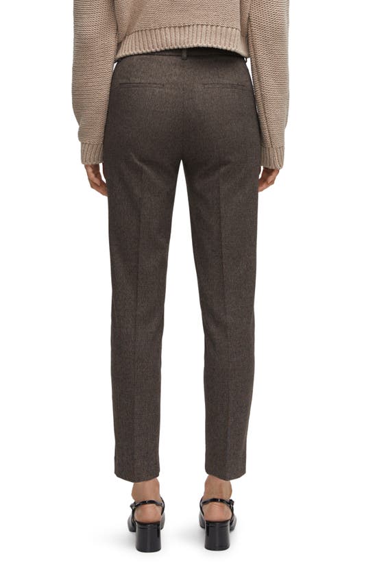 Shop Mango Ankle Skinny Suit Pants In Grey
