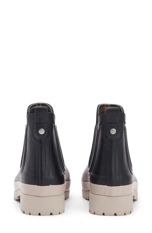 Shop Barbour Mallow Chelsea Rain Boot In Black/white Pepper