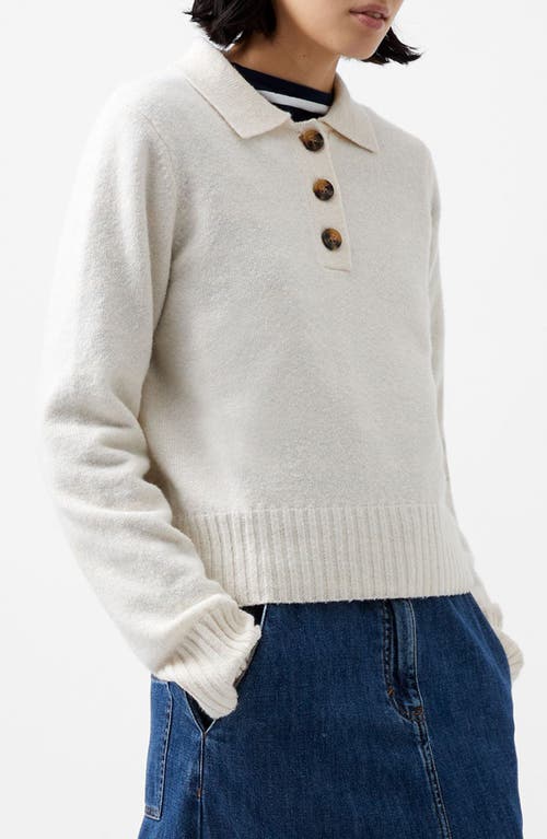 Shop French Connection Vhari Polo Sweater In Oatmeal