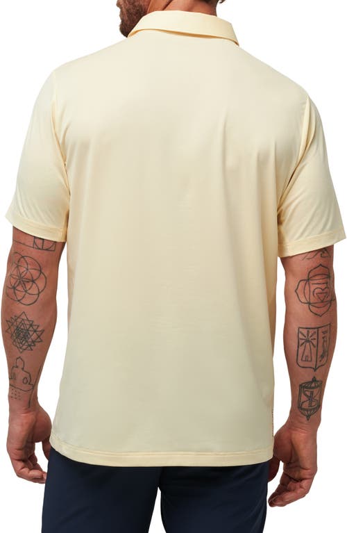 Shop Travismathew Heater Pro Performance Golf Polo In French Vanilla