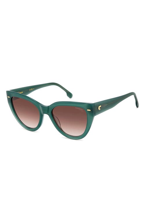 Shop Carrera Eyewear 55mm Gradient Cat Eye Sunglasses In Green/brown Gradient