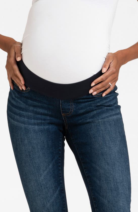 Shop Seraphine Under The Bump Maternity Skinny Jeans In Indigo