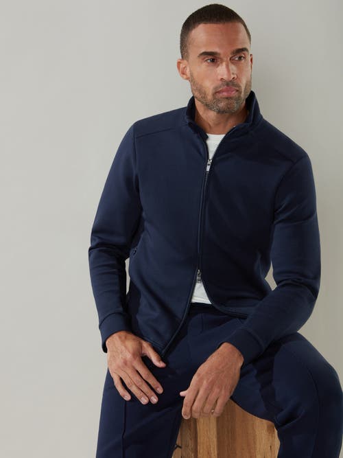 Robert Talbott Evans Track Jacket In Navy