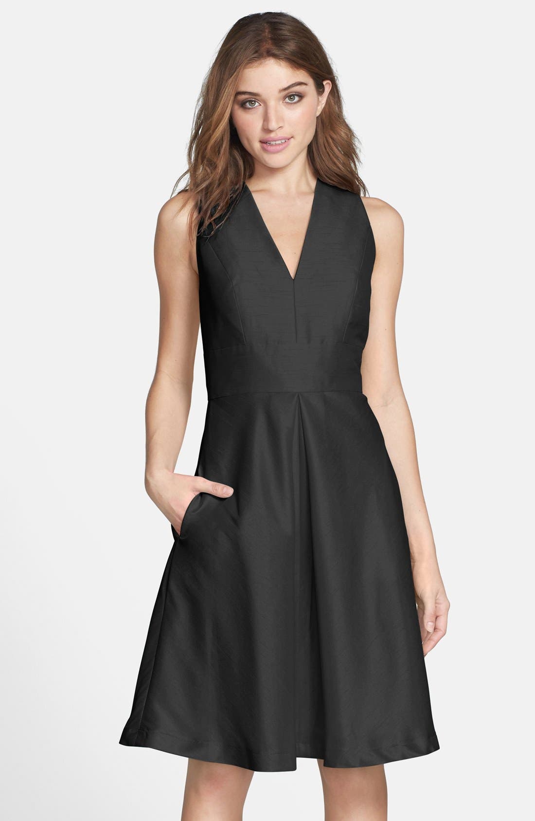 alfred sung cap sleeve cocktail dress