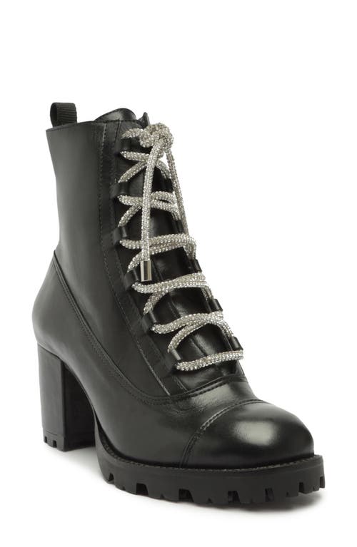 Schutz Kaile Mid Glam Lace-Up Bootie in Black at Nordstrom, Size 5