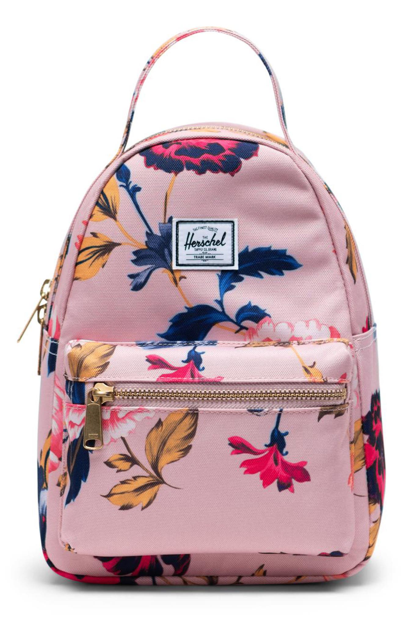 herschel winter floral backpack