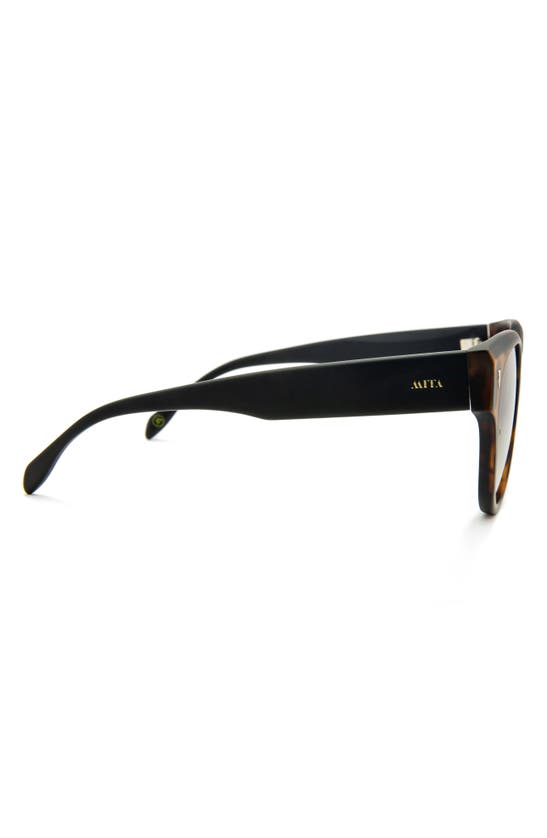 Shop Mita Sustainable Eyewear Brickell 50mm Round Sunglasses In Matte Tort / Gradient Green