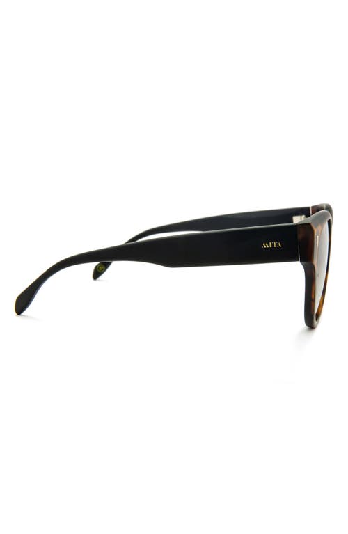 Shop Mita Sustainable Eyewear Brickell 50mm Round Sunglasses In Matte Tort/gradient Green