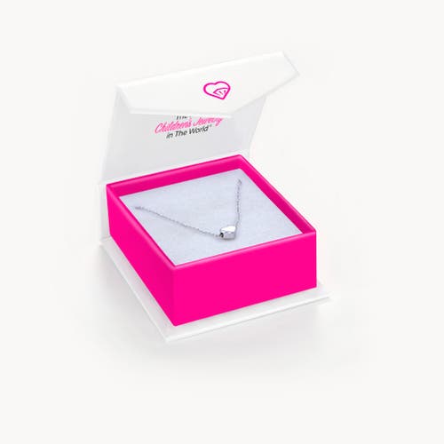 Shop In Season Jewelry Dainty Puffed Heart Necklace In Silver