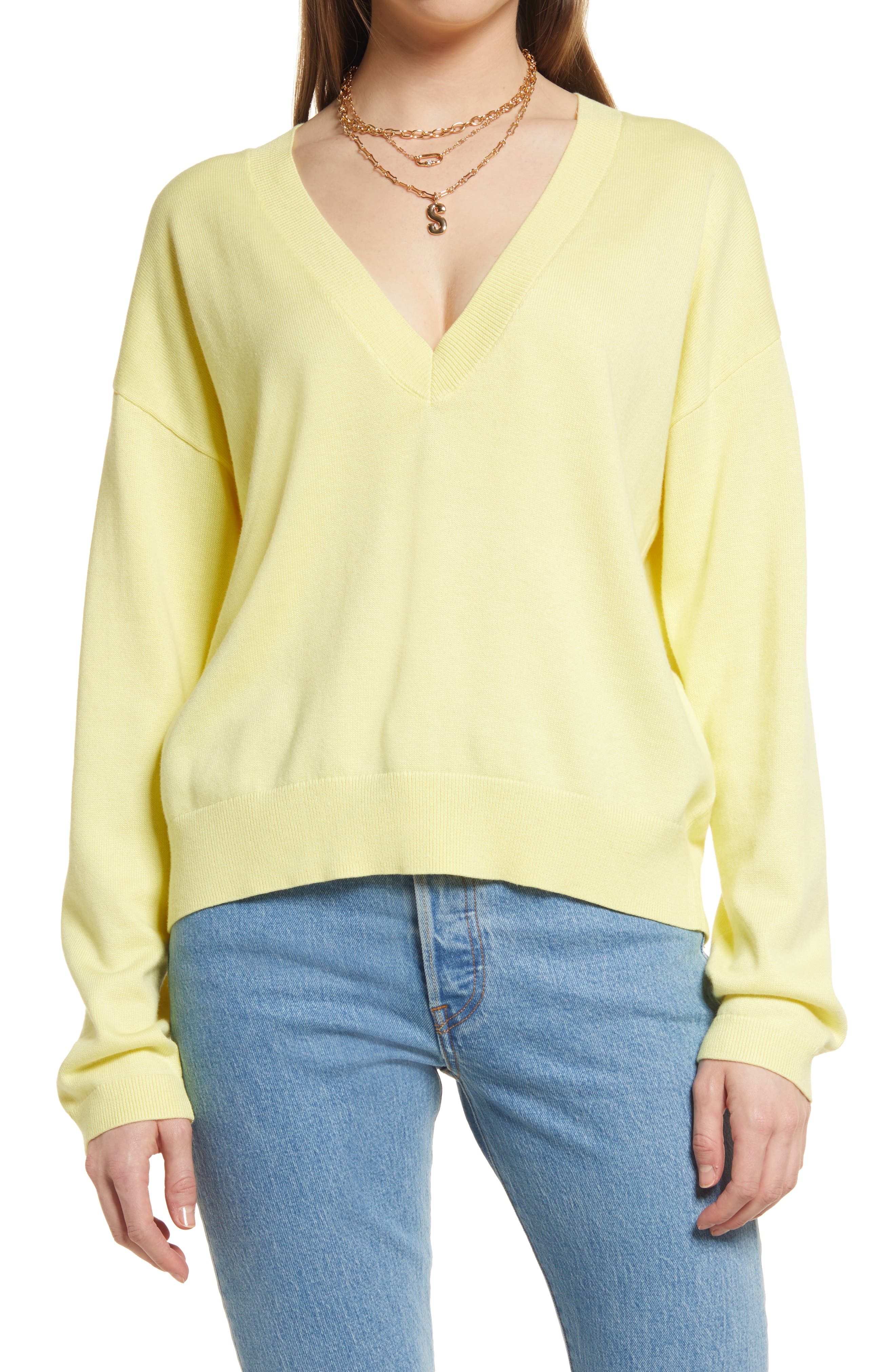 yellow sweaters womens