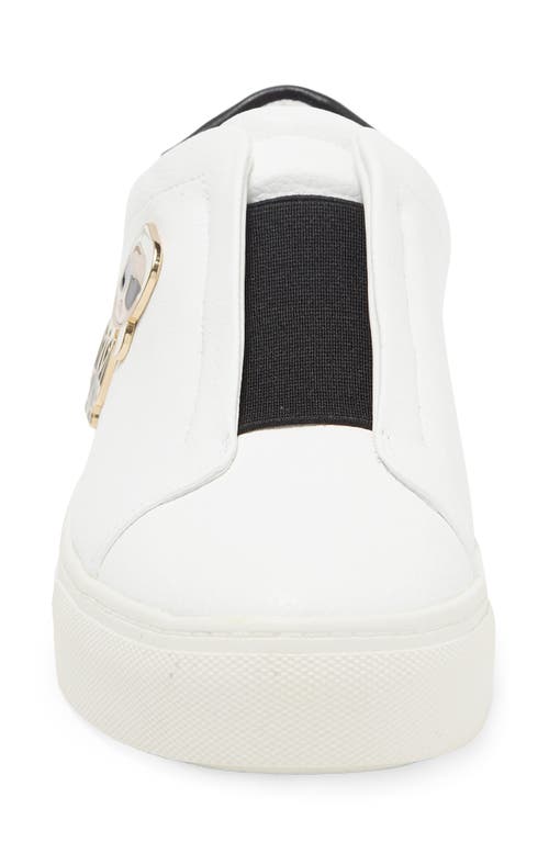 Shop Karl Lagerfeld Paris Ceci Slip-on Sneaker In Bright White/black