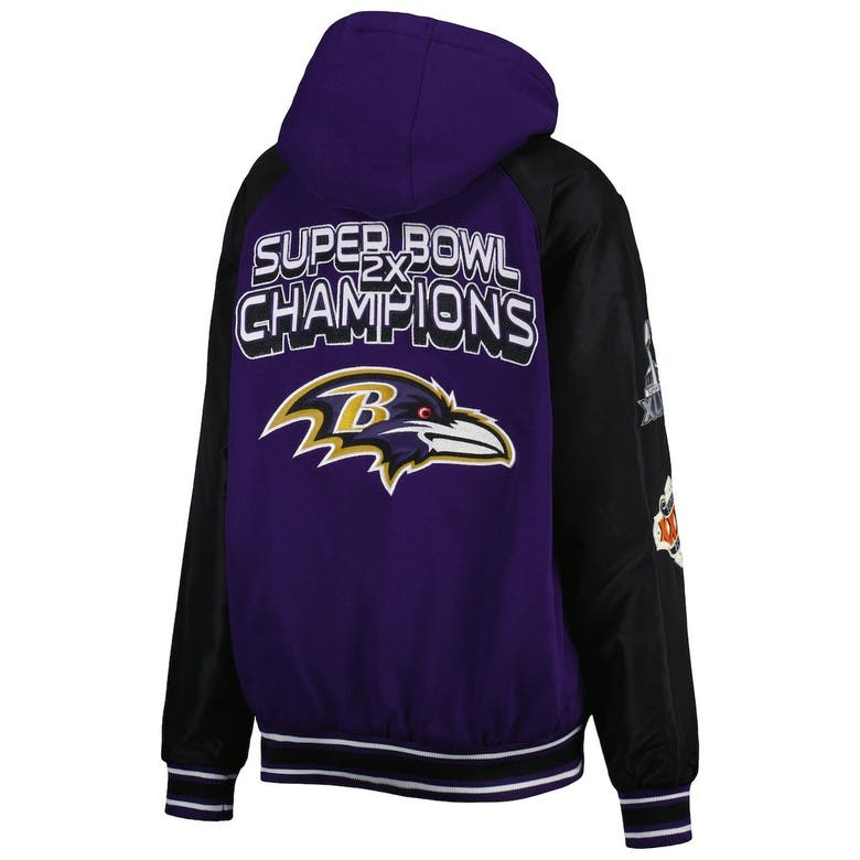 Men's Baltimore Ravens G-III Sports by Carl Banks Purple Spike  Commemorative Varsity Full-Zip Jacket