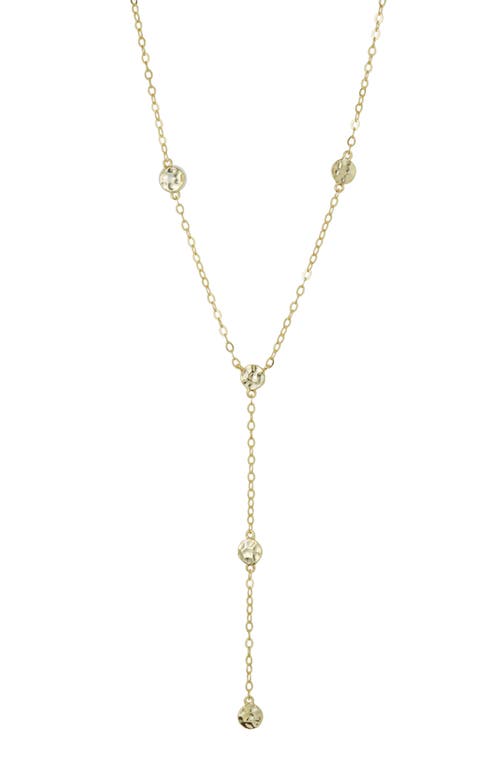 Argento Vivo Sterling Silver Hammered Station Y-Necklace in Gold at Nordstrom