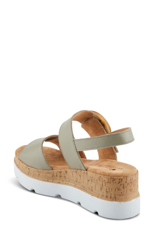 Spring Step Abarah Slingback Platform Sandal In Sage Green