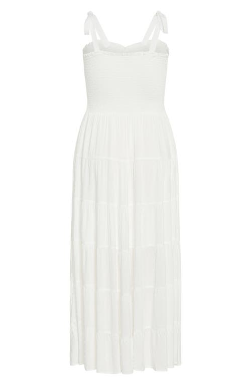 Shop City Chic Spot Sara Dobby Maxi Dress In Ivory