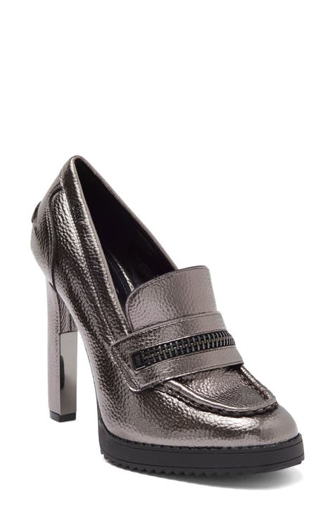 Louise Et Cie Olisa Loafer Pump In Black/canvas At Nordstrom Rack