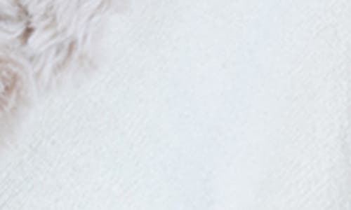 Saachi Faux Fur Trim Cape In Ivory