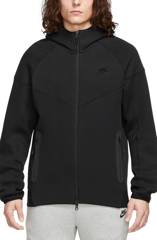 Nike Tech Fleece Windrunner Zip Hoodie In Black