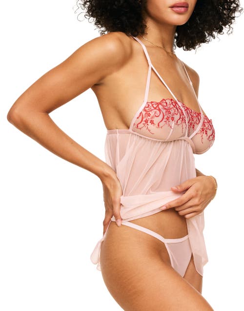 ADORE ME ADORE ME ANNELIESE UNLINED BABYDOLL & G-STRING SET LINGERIE 