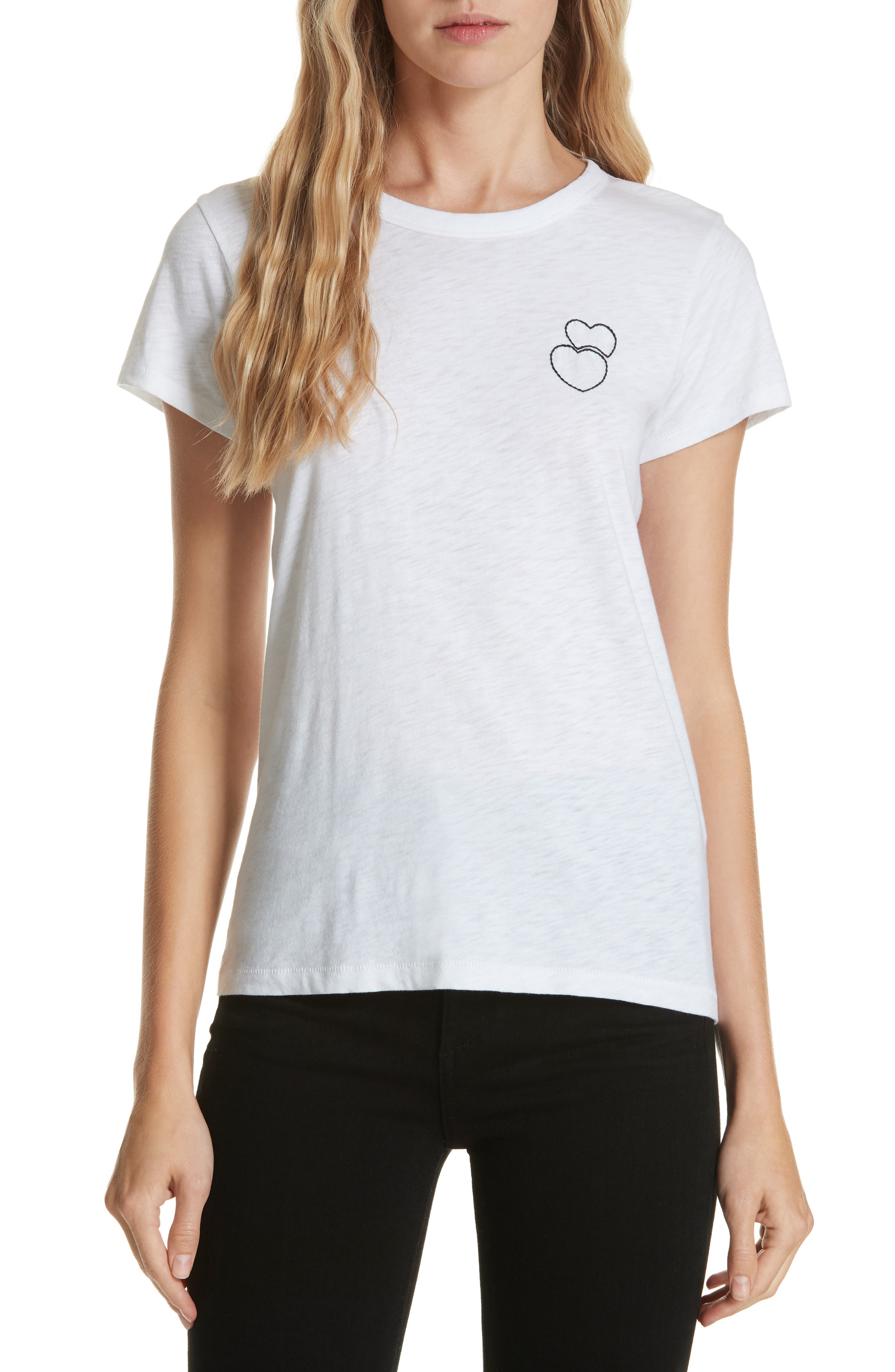 rag and bone double heart tee