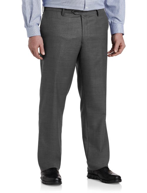 Oak Hill Premium by DXL Sharkskin Suit Pants Grey at Nordstrom, X