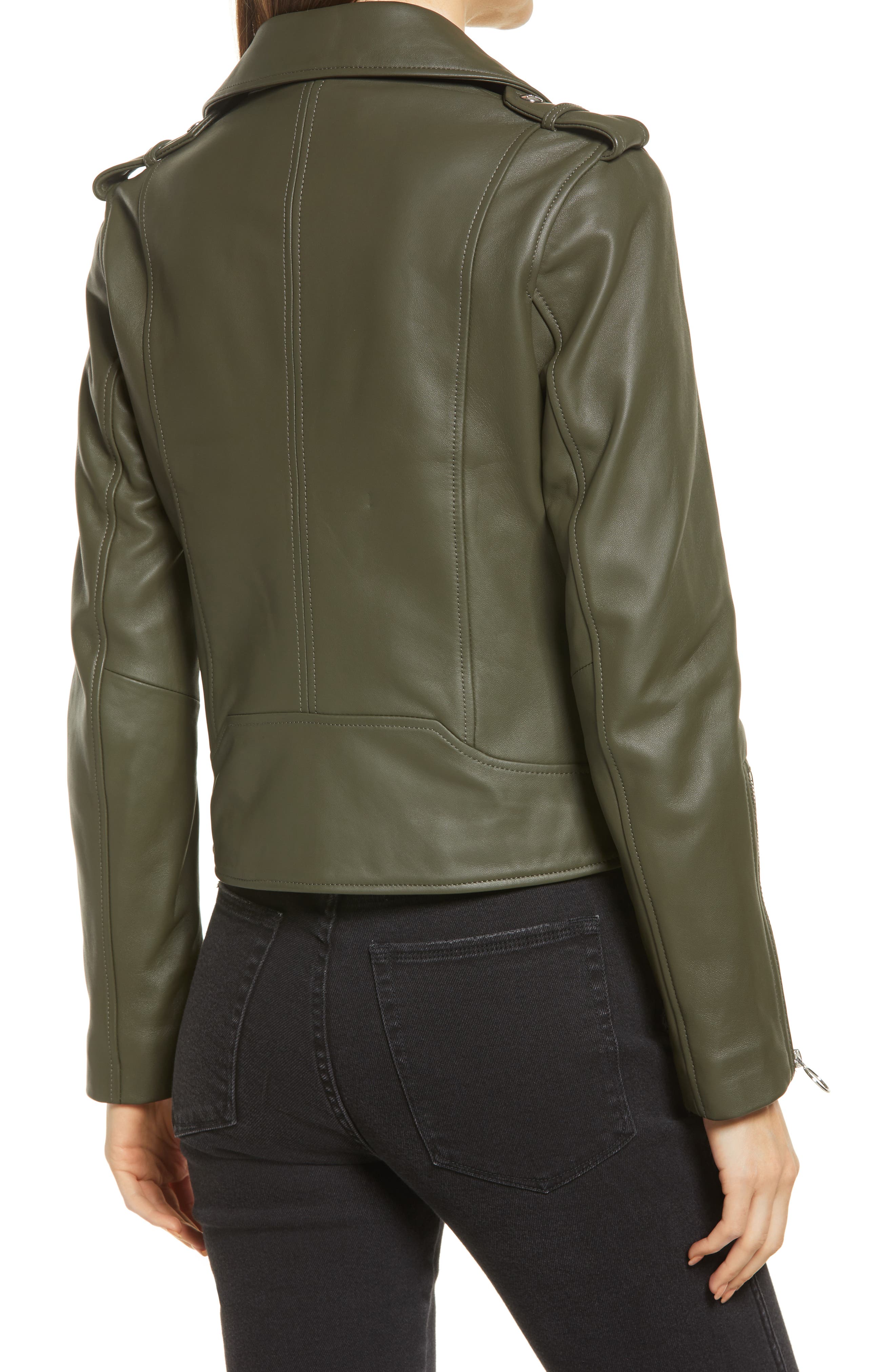 sam edelman cropped leather jacket