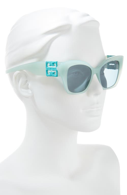 Shop Givenchy Liquid 4g Square Sunglasses In Shiny Light Green/green