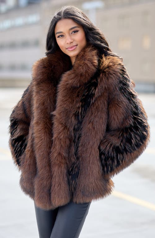 DONNA SALYERS FABULOUS-FURS DONNA SALYERS FABULOUS FURS FOXY FAVORITE FAUX FUR COAT