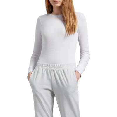 Michael Stars Juliet Long Sleeve Thermal Tee, White