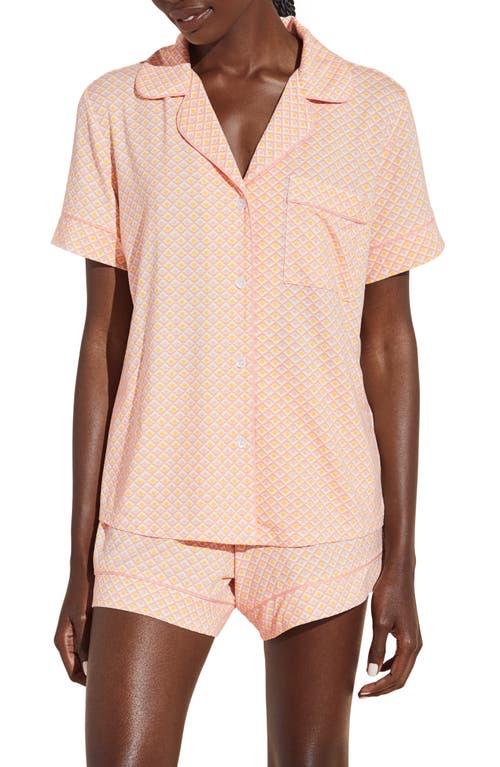 Eberjey Gisele Relaxed Jersey Knit Short Pajamas In Pink