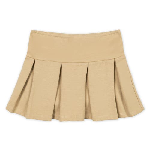 Shop Hope & Henry Baby Girls' Ponte Pleated Skort, Infant In Khaki Ponte