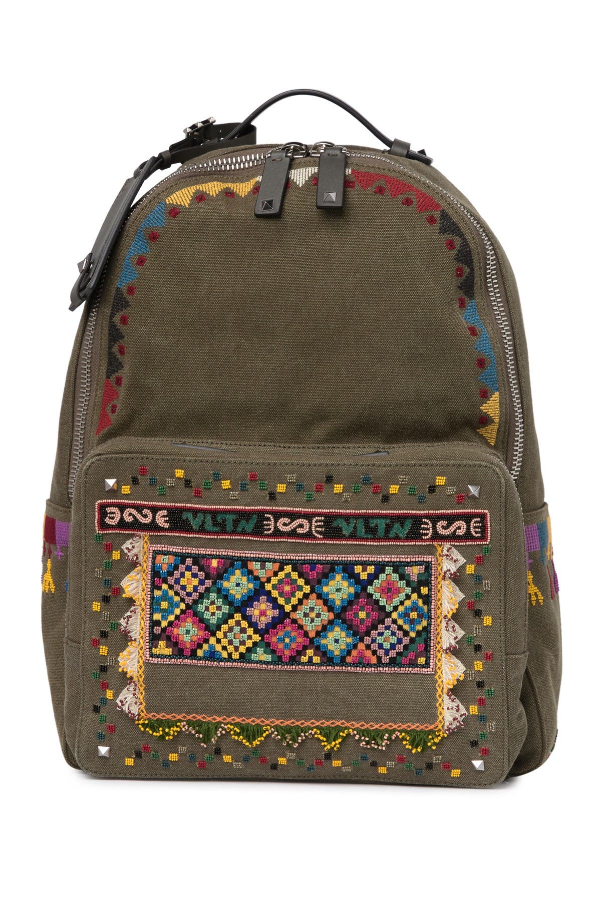 embroidered backpack