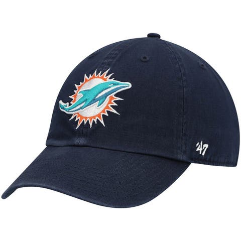 Men's '47 Navy/White Miami Dolphins Union Patch Trucker Adjustable Hat