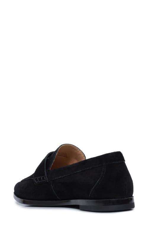 Bernardo Studio Flexible Leather Loafer In Black Split Suede