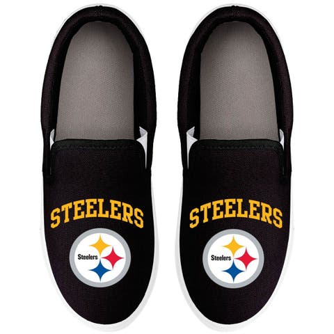 Women's FOCO Pittsburgh Steelers Big Logo Tie-Dye Canvas Sneakers