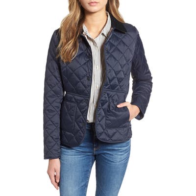 Barbour Deveron Diamond Quilted Jacket, US / 8 UK - Blue