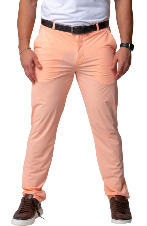 Maceoo Sun Peach Slim Fit Pants in Pink