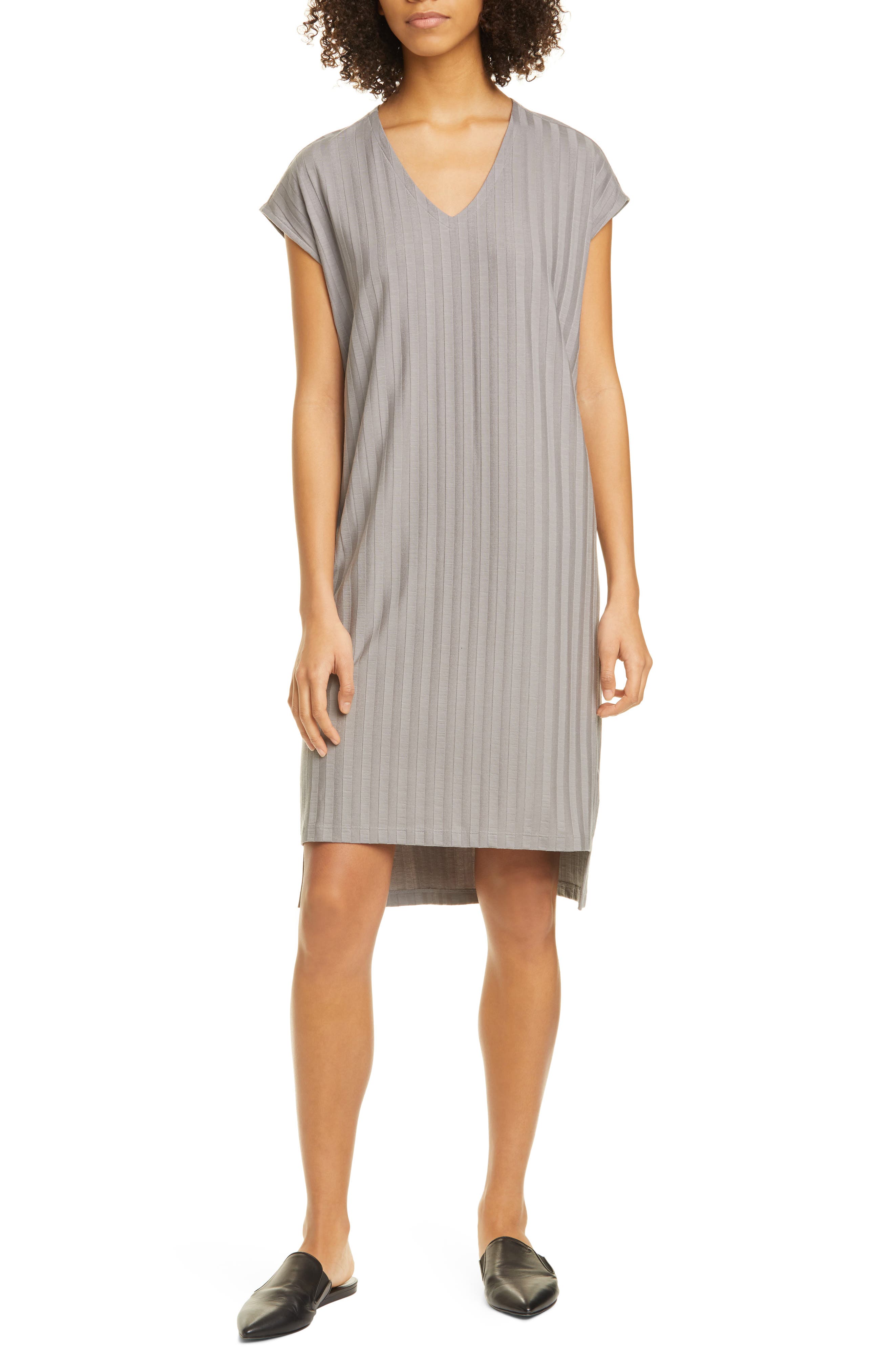 ribbed shift dress