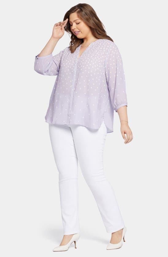 Shop Nydj Semisheer Pintuck Blouse In Candace